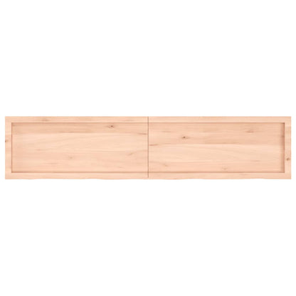 Wall Shelf 180x40x(2-4) cm Untreated Solid Wood Oak