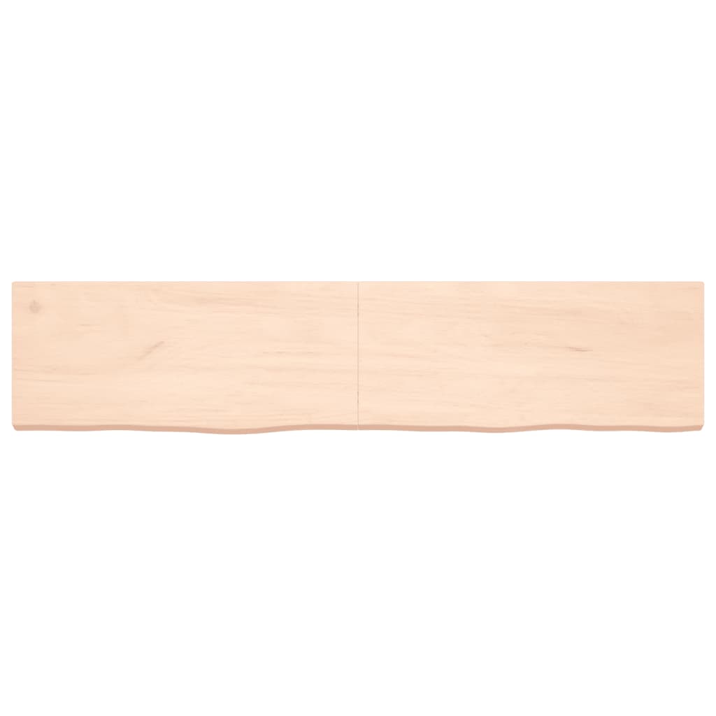 Wall Shelf 180x40x(2-6) cm Untreated Solid Wood Oak