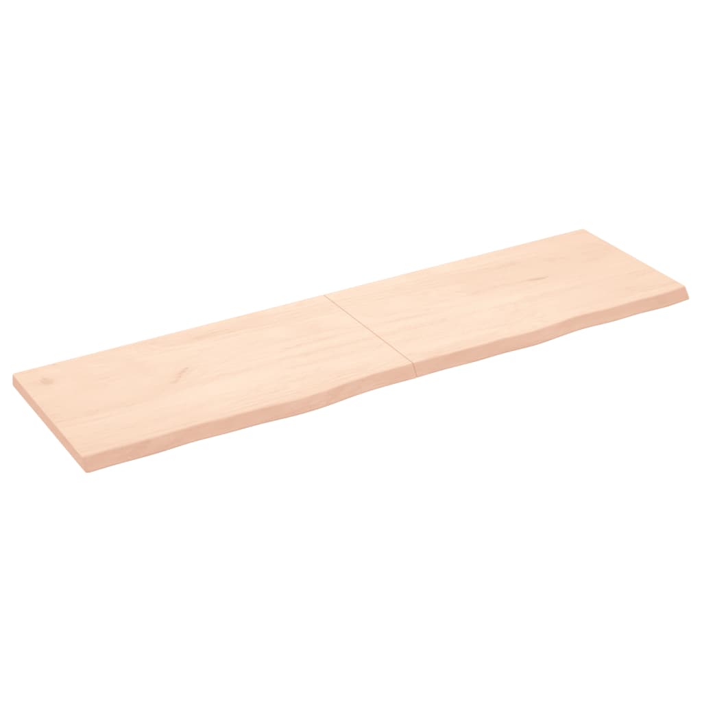 Wall Shelf 180x50x(2-4) cm Untreated Solid Wood Oak