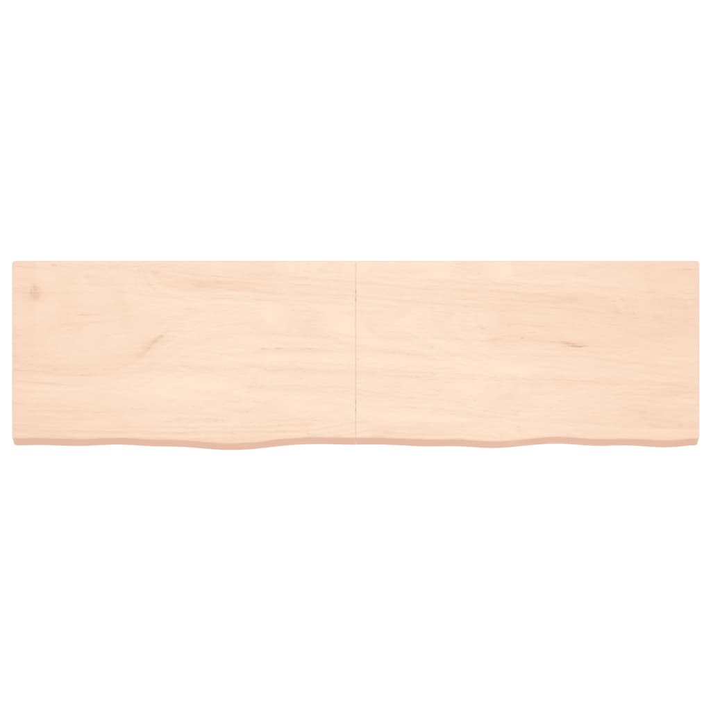 Wall Shelf 180x50x(2-4) cm Untreated Solid Wood Oak