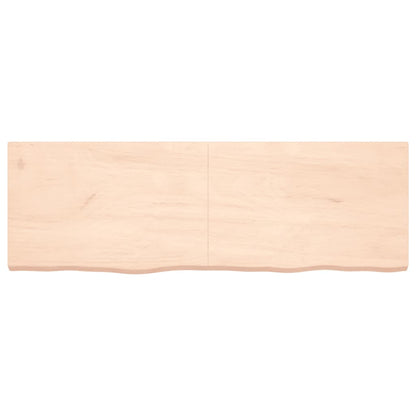 Wall Shelf 180x60x(2-6) cm Untreated Solid Wood Oak