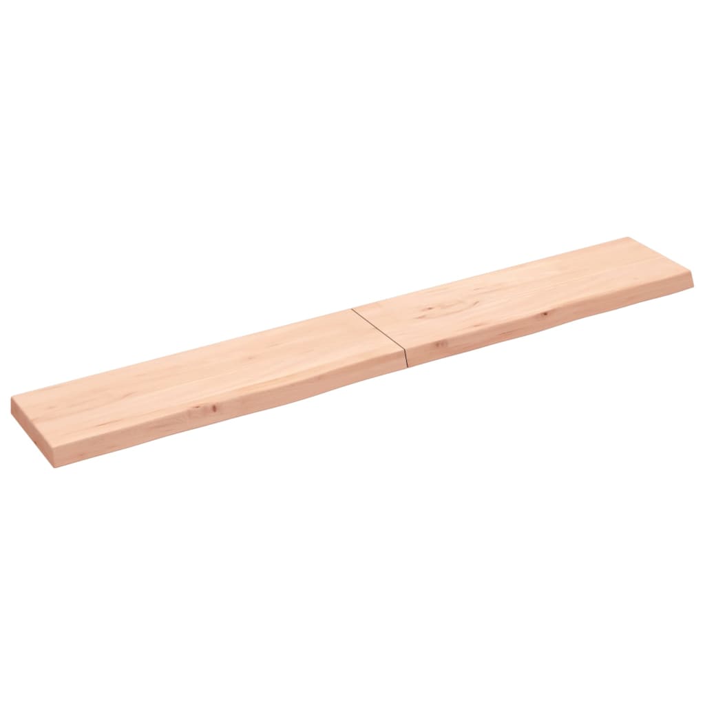 Wall Shelf 200x30x(2-6) cm Untreated Solid Wood Oak