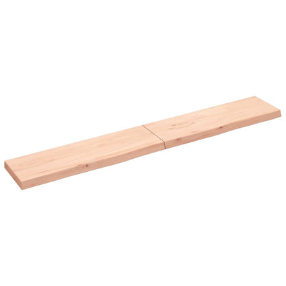 Wall Shelf 200x30x(2-6) cm Untreated Solid Wood Oak