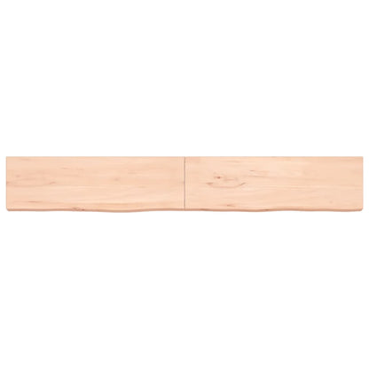 Wall Shelf 200x30x(2-6) cm Untreated Solid Wood Oak