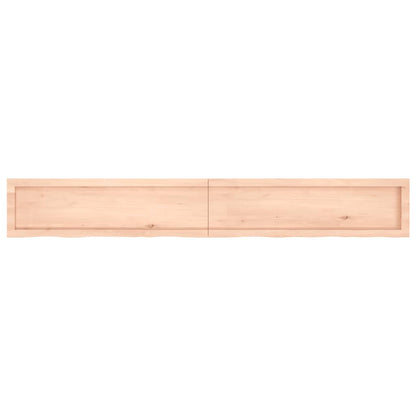 Wall Shelf 200x30x(2-6) cm Untreated Solid Wood Oak