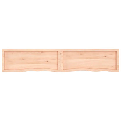 Wall Shelf 200x40x(2-4) cm Untreated Solid Wood Oak