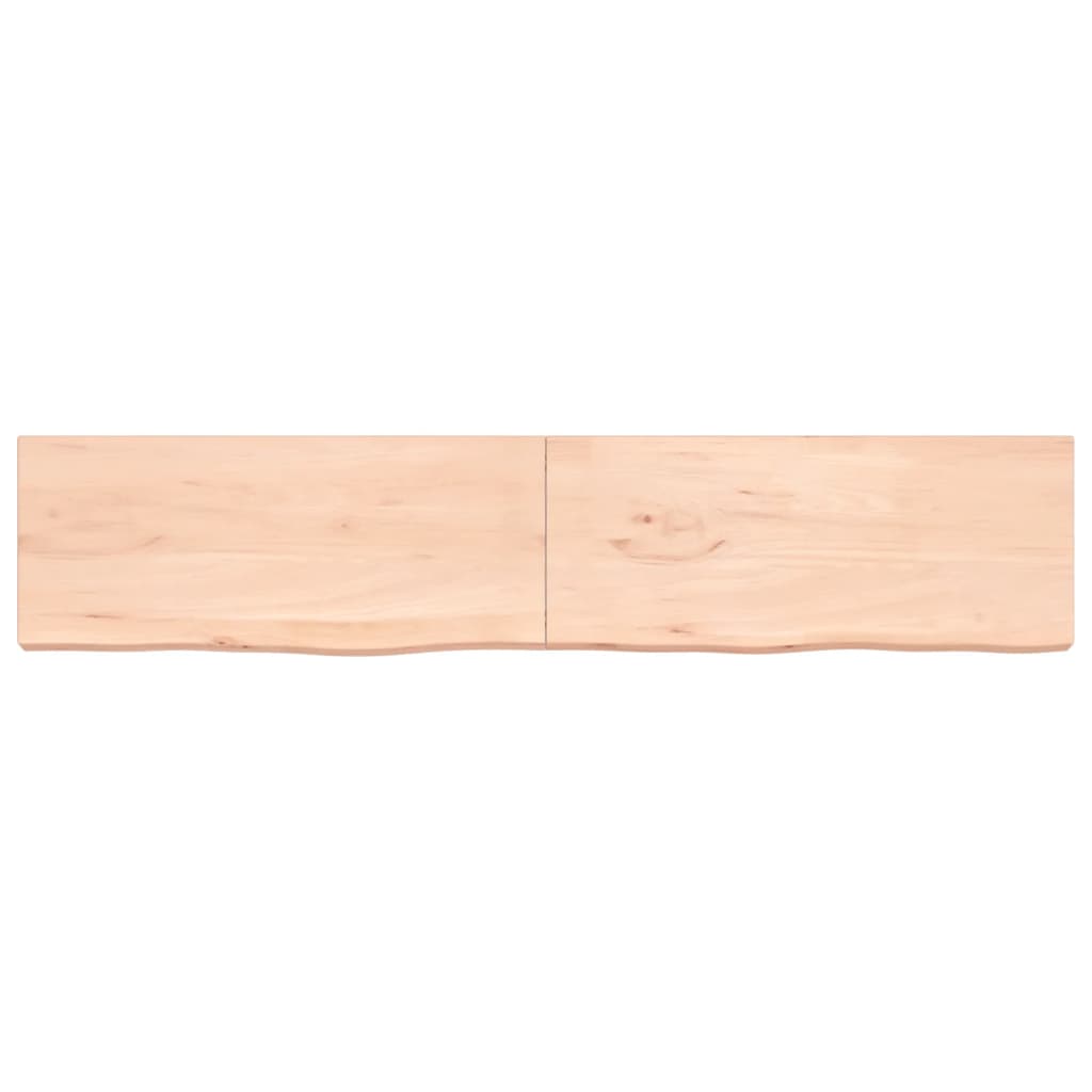 Wall Shelf 200x40x(2-6) cm Untreated Solid Wood Oak