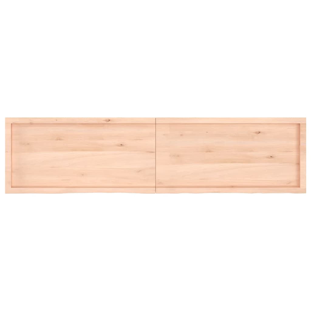 Wall Shelf 200x50x(2-4) cm Untreated Solid Wood Oak