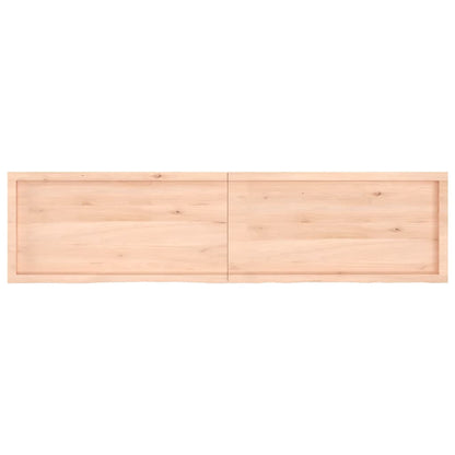 Wall Shelf 200x50x(2-4) cm Untreated Solid Wood Oak