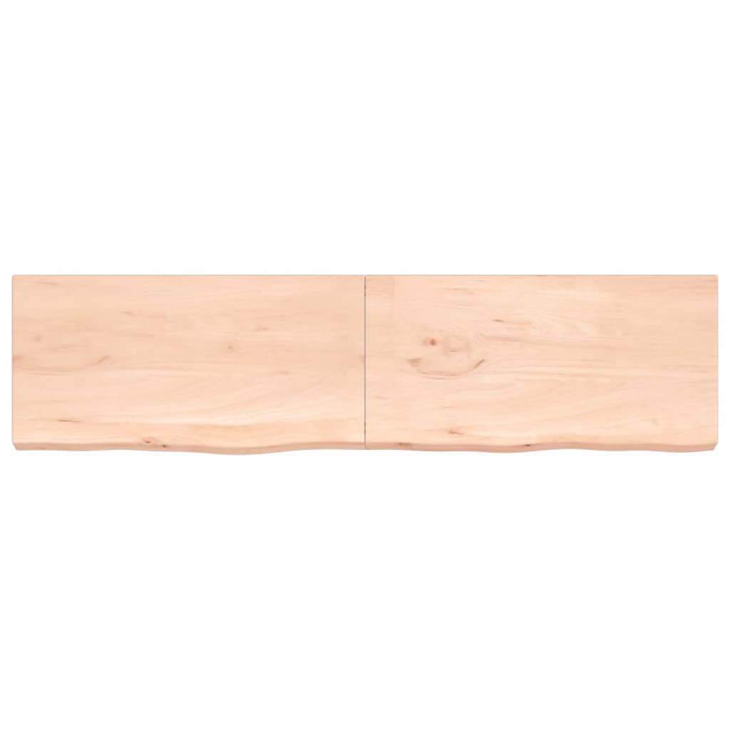 Wall Shelf 200x50x(2-6) cm Untreated Solid Wood Oak