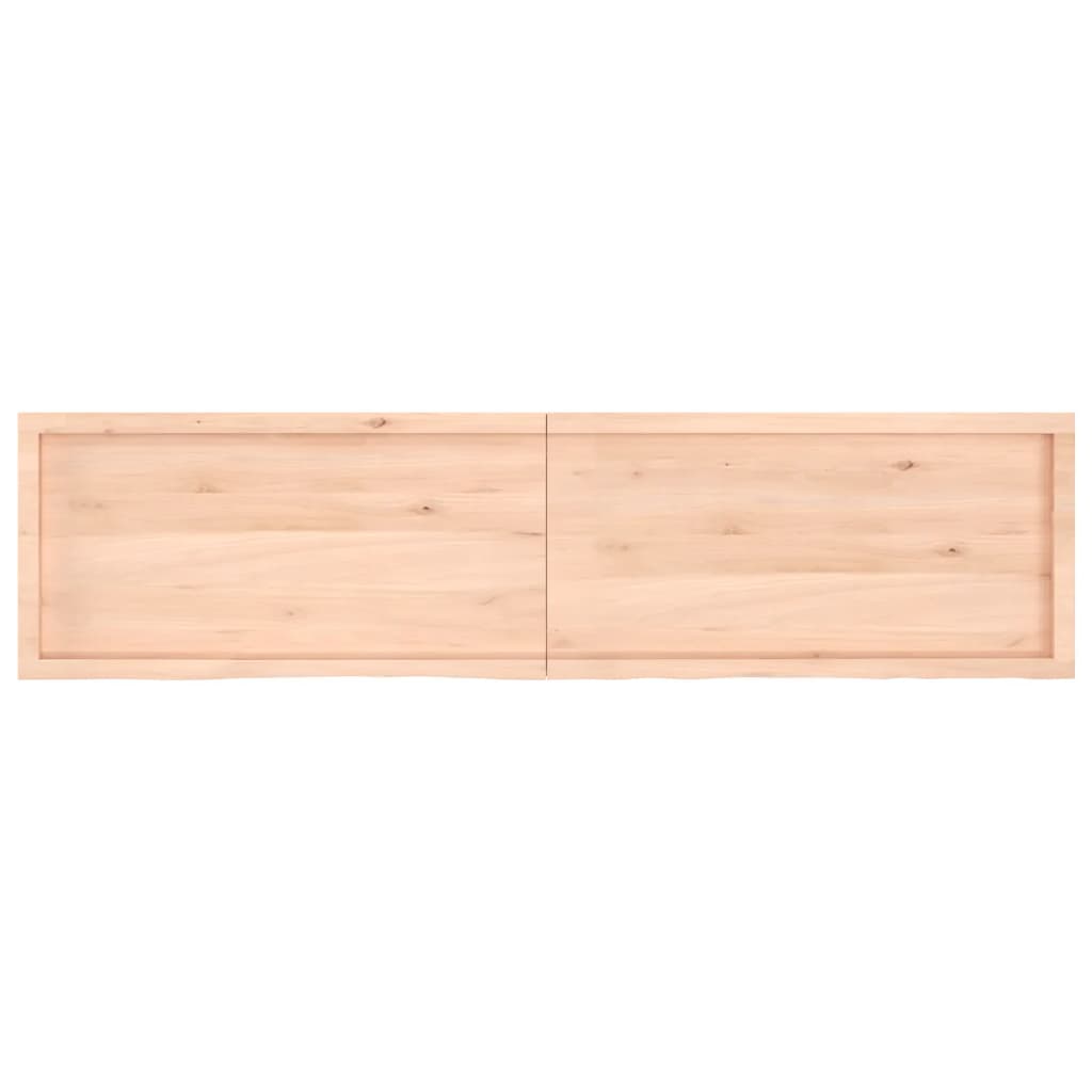 Wall Shelf 200x50x(2-6) cm Untreated Solid Wood Oak