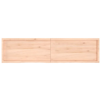 Wall Shelf 200x50x(2-6) cm Untreated Solid Wood Oak