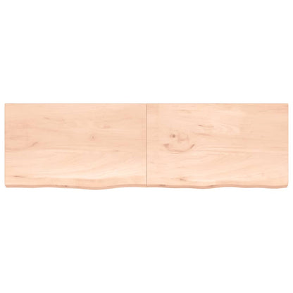 Wall Shelf 200x60x(2-4) cm Untreated Solid Wood Oak