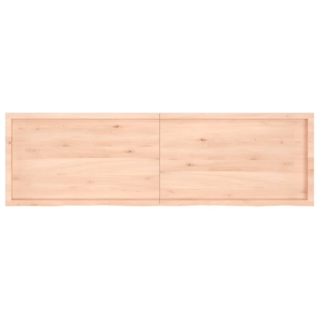 Wall Shelf 200x60x(2-4) cm Untreated Solid Wood Oak