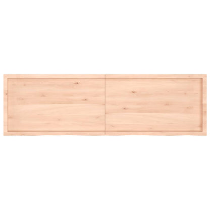 Wall Shelf 200x60x(2-4) cm Untreated Solid Wood Oak