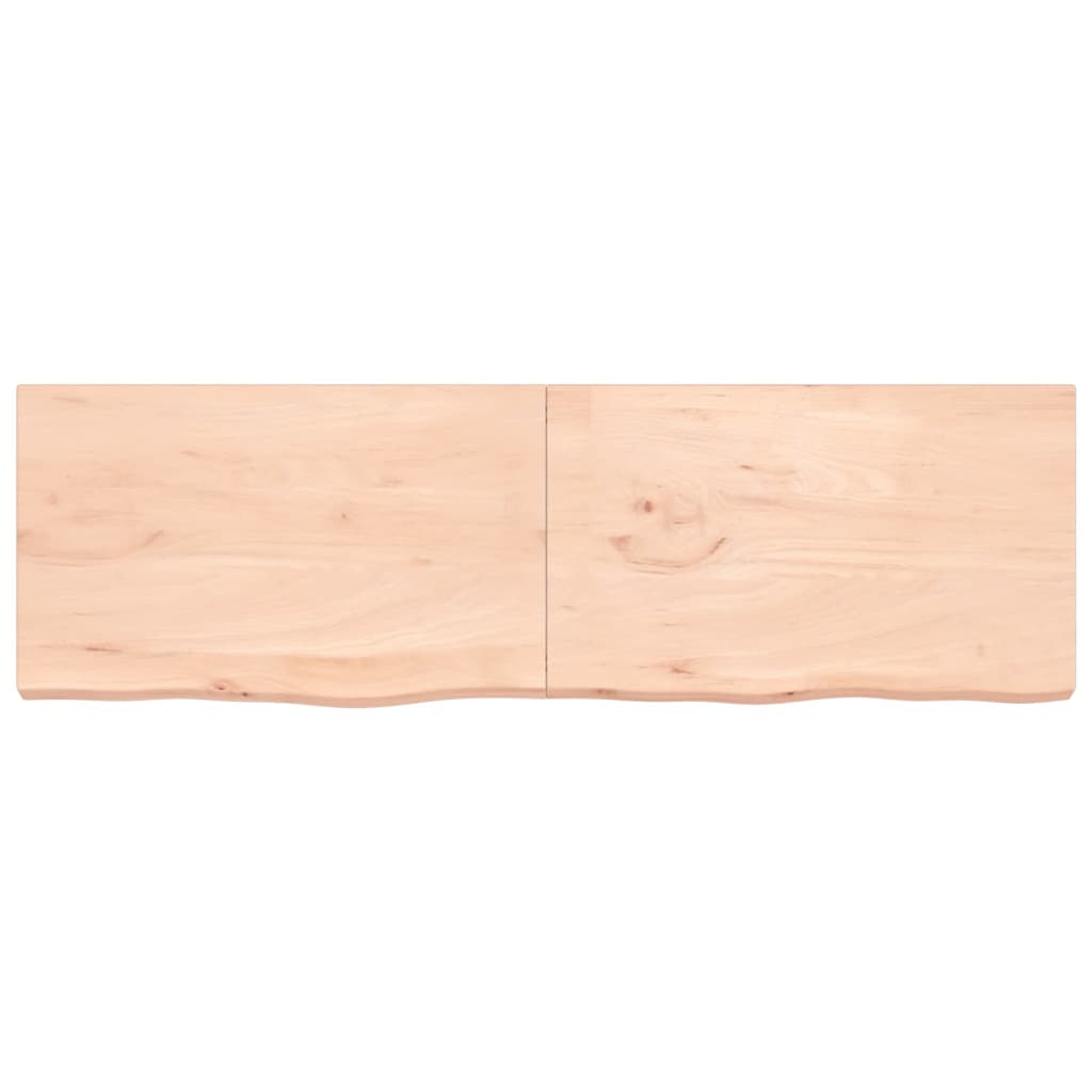 Wall Shelf 200x60x(2-6) cm Untreated Solid Wood Oak