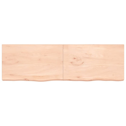 Wall Shelf 200x60x(2-6) cm Untreated Solid Wood Oak