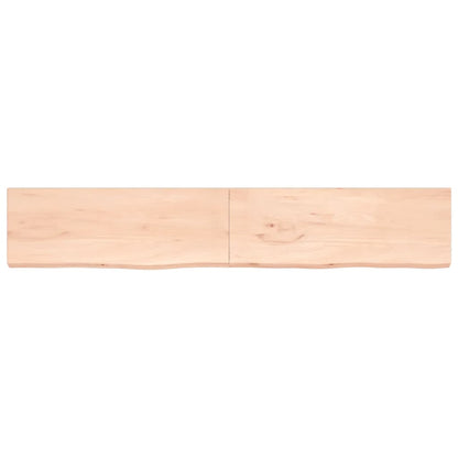 Wall Shelf 220x40x(2-4) cm Untreated Solid Wood Oak