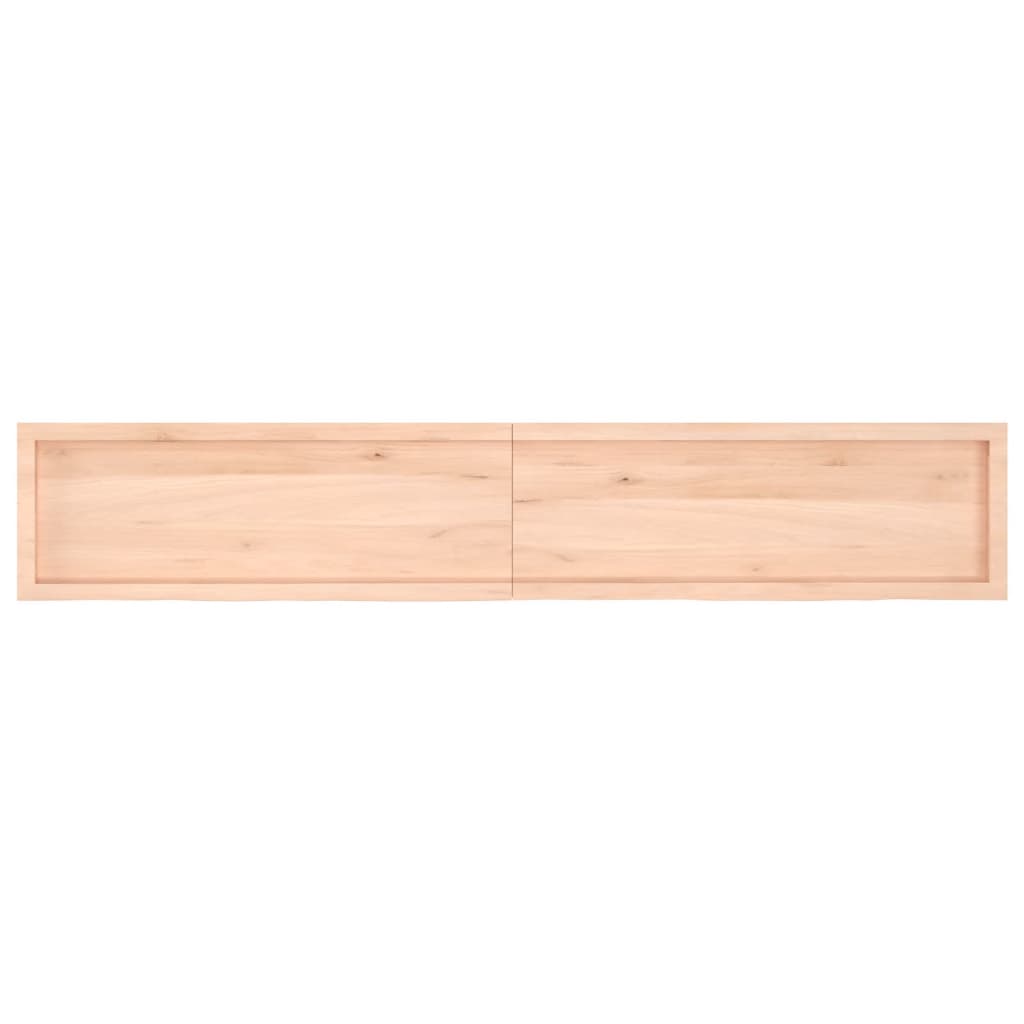 Wall Shelf 220x40x(2-4) cm Untreated Solid Wood Oak