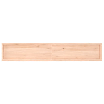 Wall Shelf 220x40x(2-4) cm Untreated Solid Wood Oak