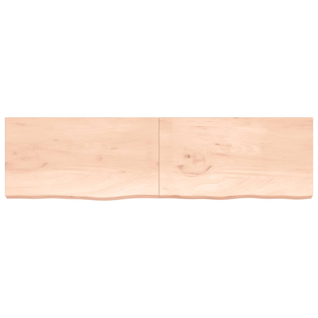 Wall Shelf 220x60x(2-6) cm Untreated Solid Wood Oak