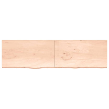 Wall Shelf 220x60x(2-6) cm Untreated Solid Wood Oak