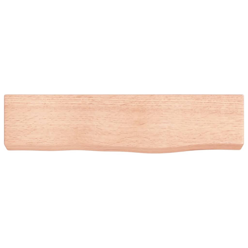 Wall Shelf Light Brown 40x10x4 cm Treated Solid Wood Oak