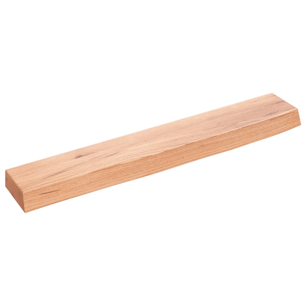 Wall Shelf Light Brown 60x10x4 cm Treated Solid Wood Oak