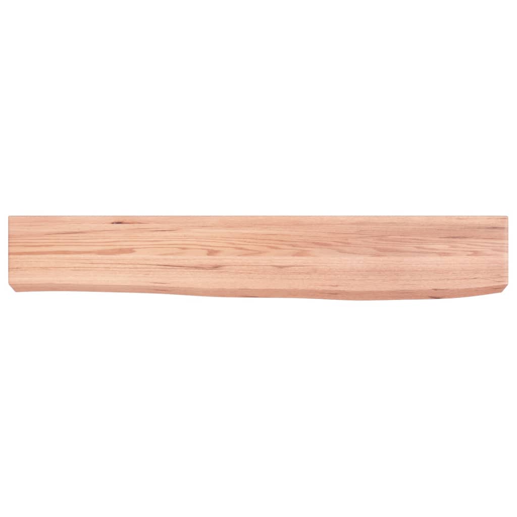 Wall Shelf Light Brown 60x10x6 cm Treated Solid Wood Oak