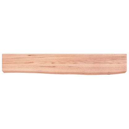 Wall Shelf Light Brown 60x10x6 cm Treated Solid Wood Oak