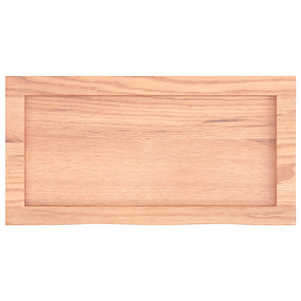 Wall Shelf Light Brown 60x30x(2-4) cm Treated Solid Wood Oak