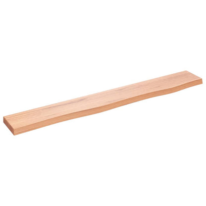 Wall Shelf Light Brown 80x10x2 cm Treated Solid Wood Oak