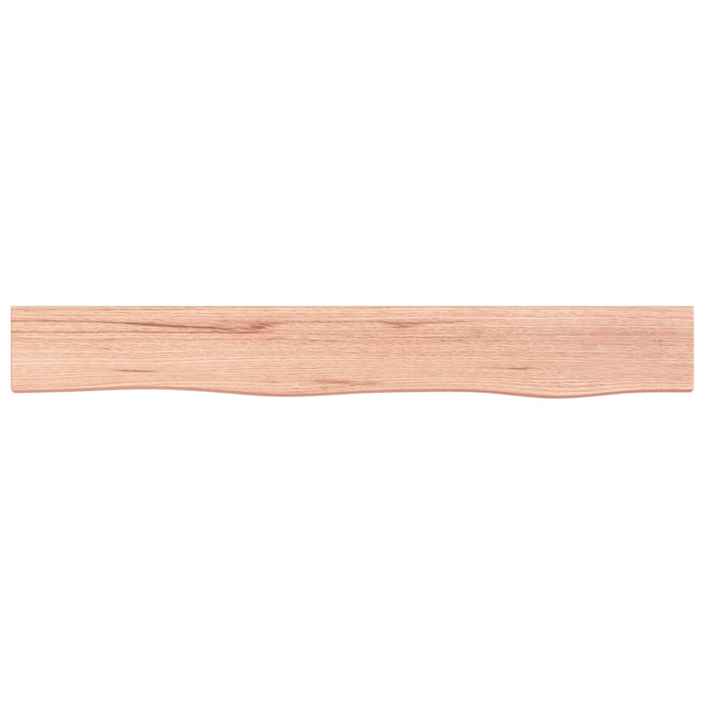 Wall Shelf Light Brown 80x10x2 cm Treated Solid Wood Oak