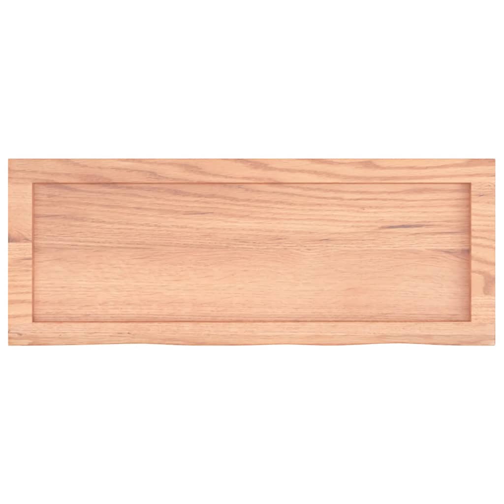 Wall Shelf Light Brown 80x30x(2-6) cm Treated Solid Wood Oak