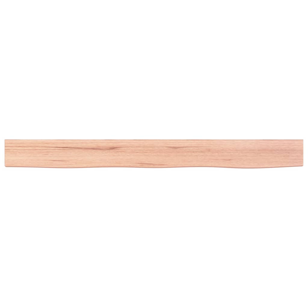 Wall Shelf Light Brown 100x10x2 cm Treated Solid Wood Oak