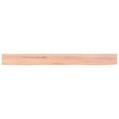 Wall Shelf Light Brown 100x10x2 cm Treated Solid Wood Oak