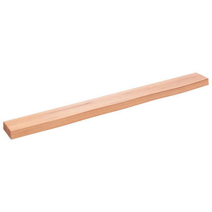 Wall Shelf Light Brown 100x10x4 cm Treated Solid Wood Oak