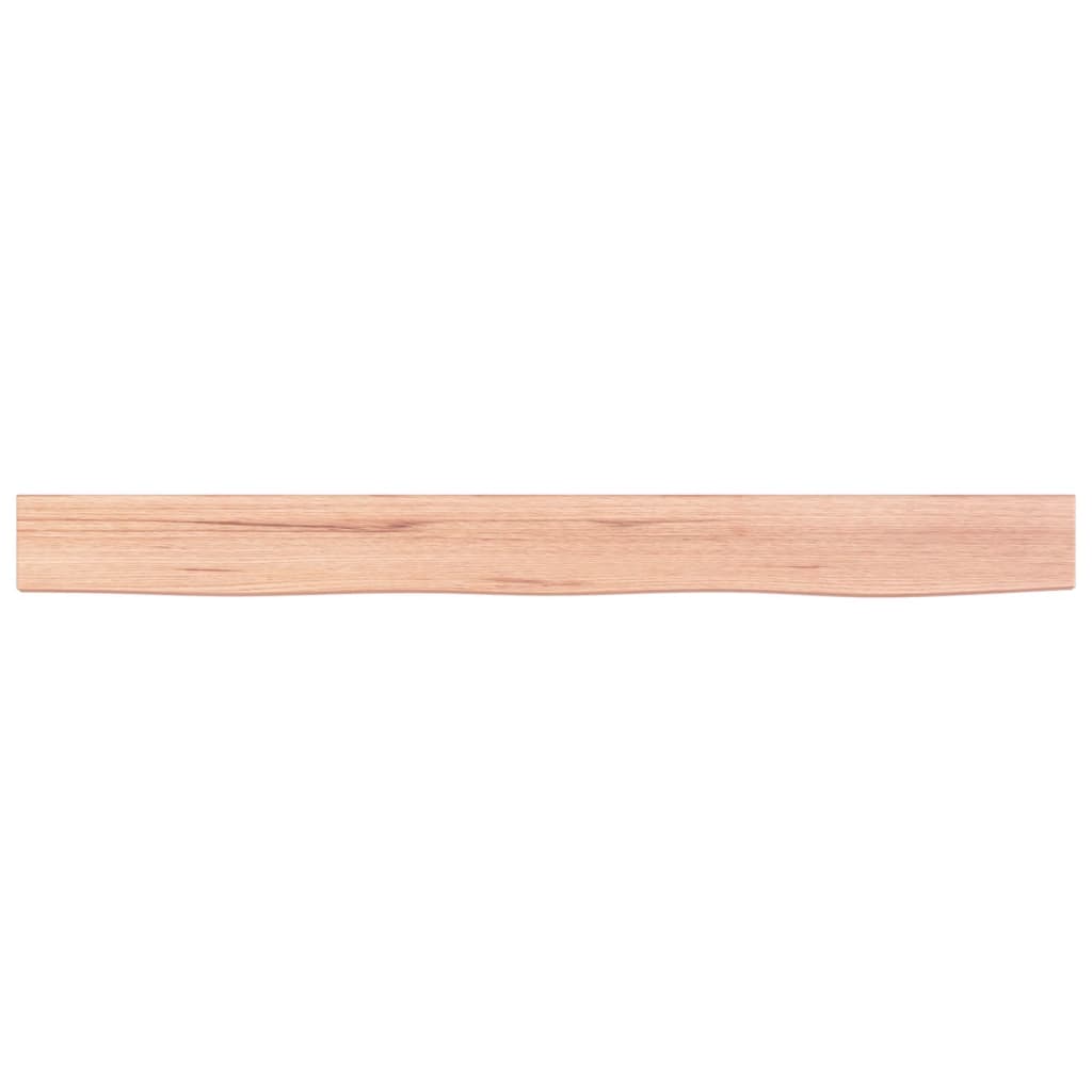 Wall Shelf Light Brown 100x10x4 cm Treated Solid Wood Oak