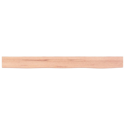 Wall Shelf Light Brown 100x10x4 cm Treated Solid Wood Oak