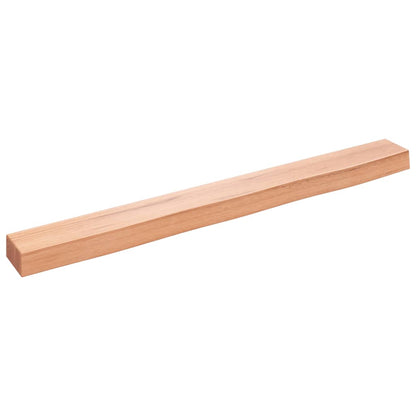 Wall Shelf Light Brown 100x10x6 cm Treated Solid Wood Oak