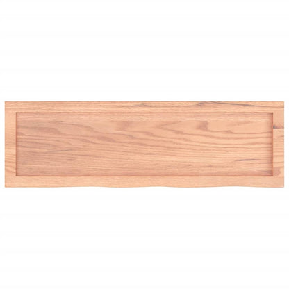 Wall Shelf Light Brown 100x30x(2-6) cm Treated Solid Wood Oak