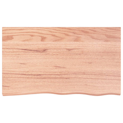 Wall Shelf Light Brown 100x60x(2-4) cm Treated Solid Wood Oak