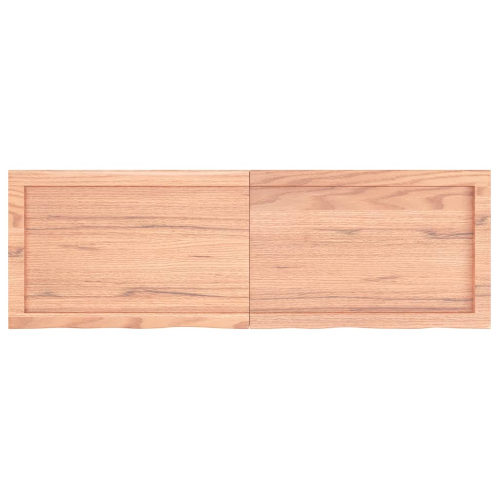 Wall Shelf Light Brown 120x40x(2-6) cm Treated Solid Wood Oak