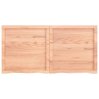 Wall Shelf Light Brown 120x60x(2-4) cm Treated Solid Wood Oak