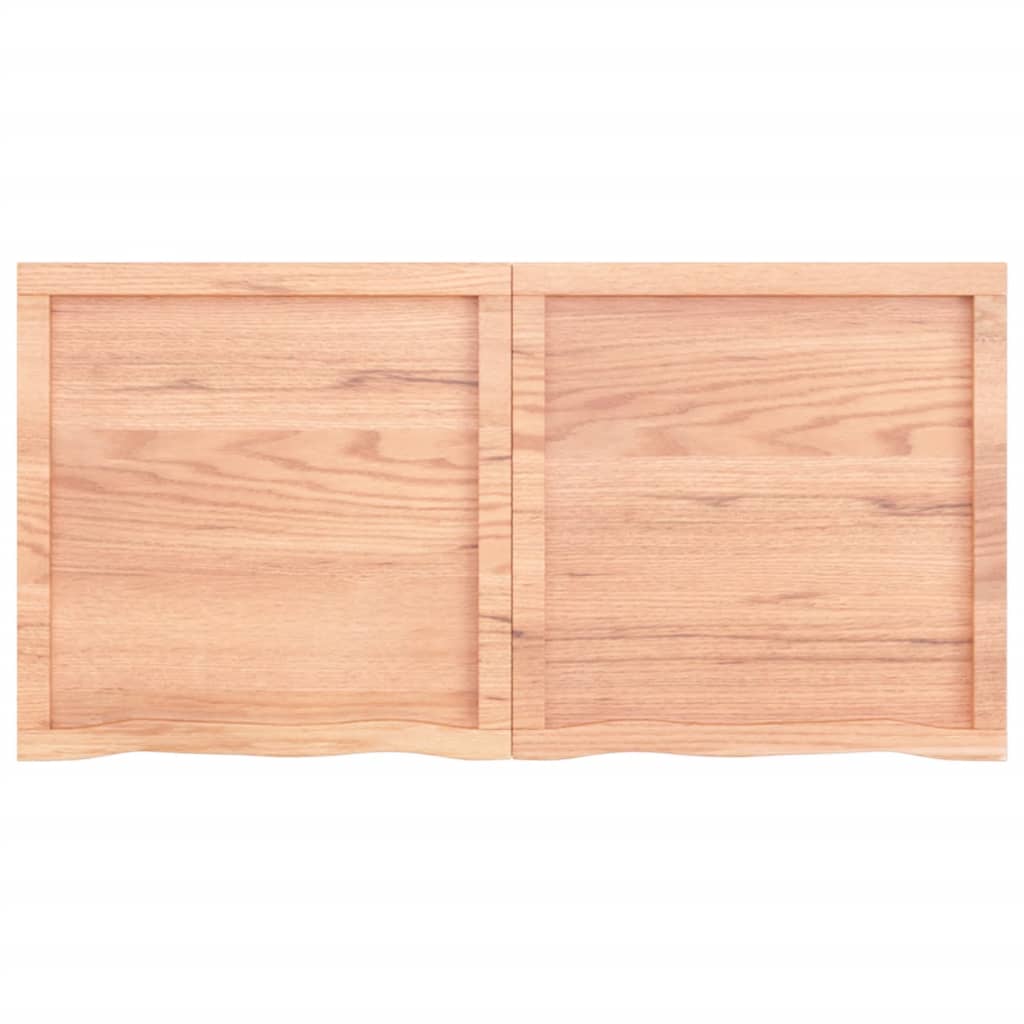 Wall Shelf Light Brown 120x60x(2-6) cm Treated Solid Wood Oak