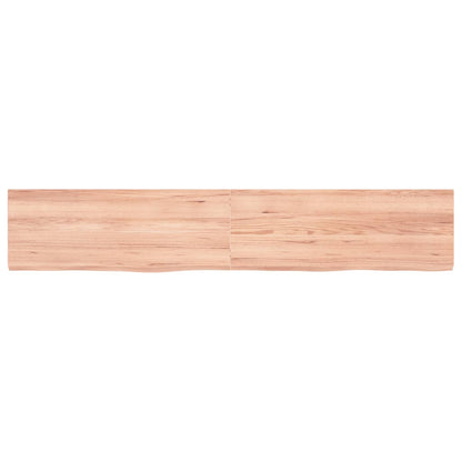 Wall Shelf Light Brown 160x30x(2-6) cm Treated Solid Wood Oak