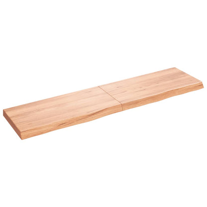 Wall Shelf Light Brown 160x40x(2-6) cm Treated Solid Wood Oak