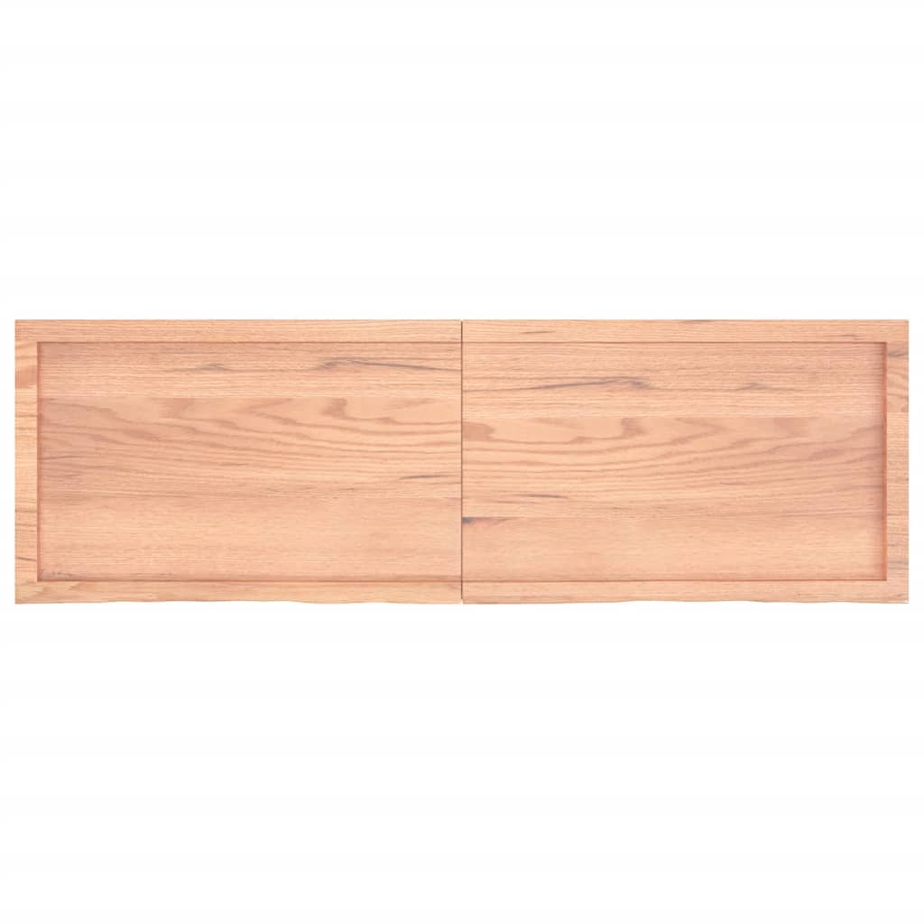 Wall Shelf Light Brown 160x50x(2-6) cm Treated Solid Wood Oak