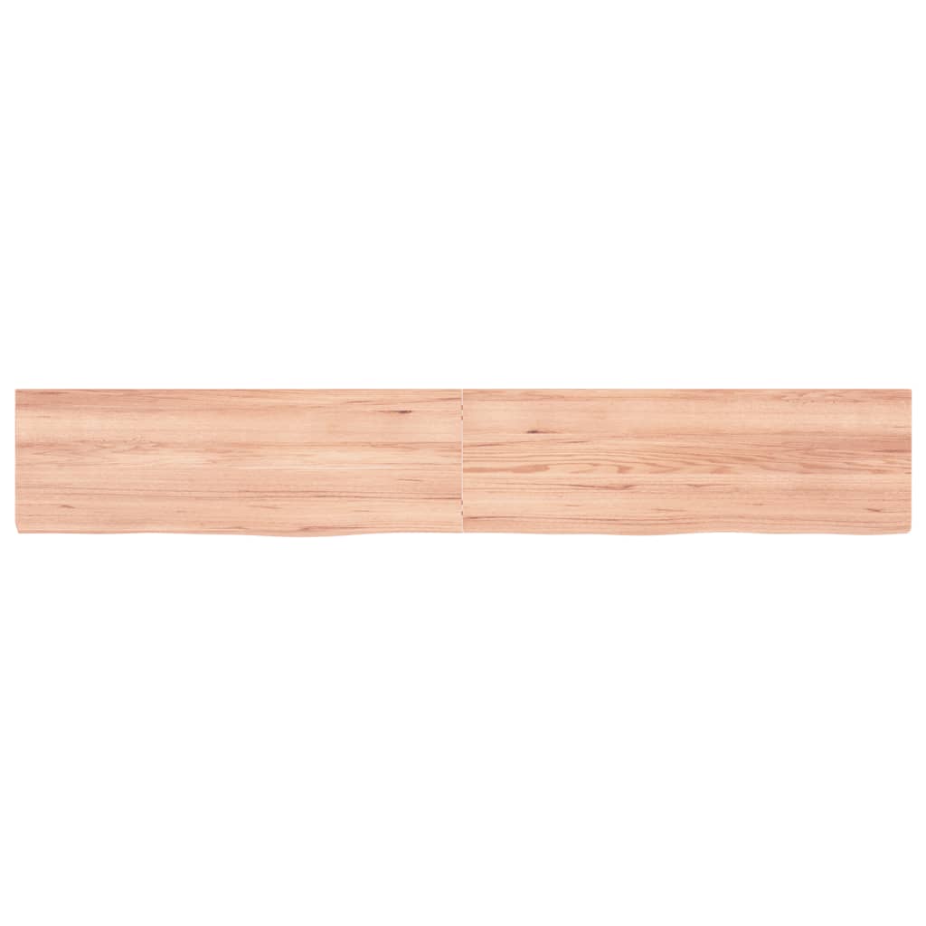 Wall Shelf Light Brown 180x30x(2-4) cm Treated Solid Wood Oak