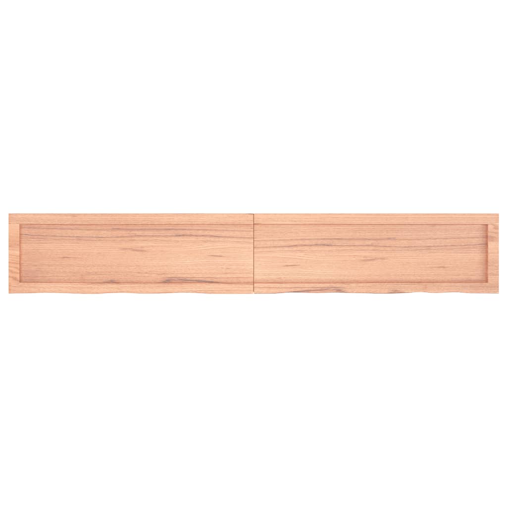 Wall Shelf Light Brown 180x30x(2-4) cm Treated Solid Wood Oak